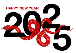 Schmuckbild Happy New Year 2025 - Jahr der Schlange