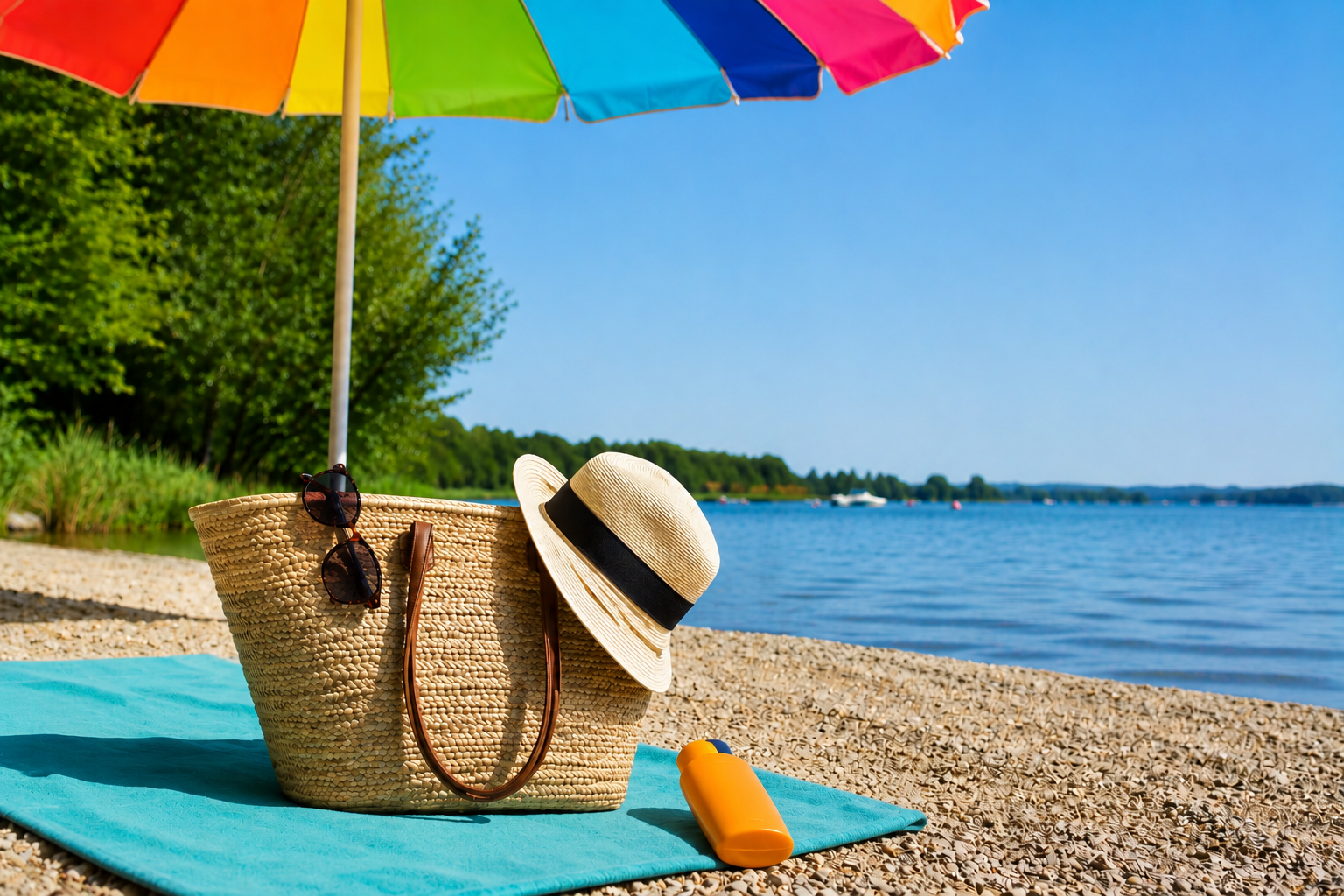 Strandtasche am See